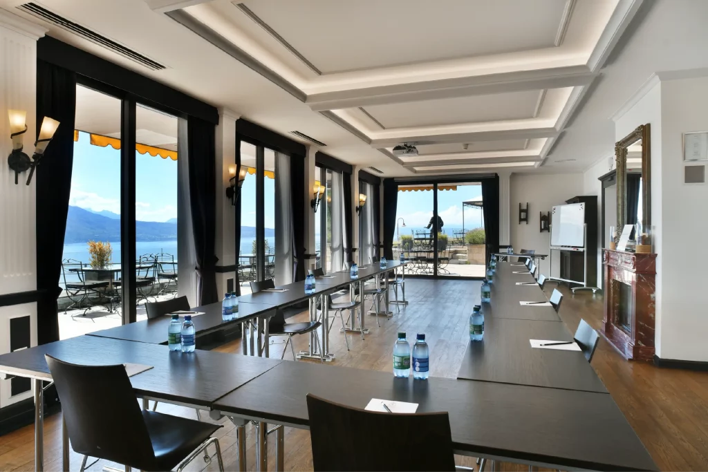 Conference room with a private terrace above Lake Geneva